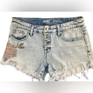 Massimo Denim Shorts with Floral Embroidery size 6/28
